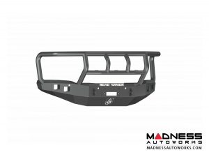 GMC Sierra 1500 Stealth Front Winch Bumper Titan II Guard - Smittybilt XRC - Texture Black WARN M12000